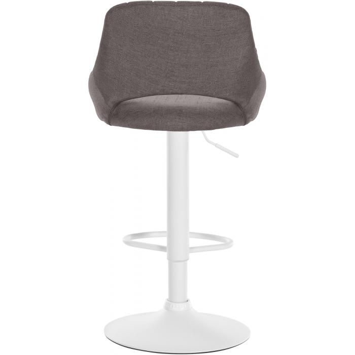 Barhocker HLO-CP279 Stoff wei ~ dunkelgrau
