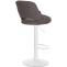 Barhocker HLO-CP279 Stoff wei ~ dunkelgrau