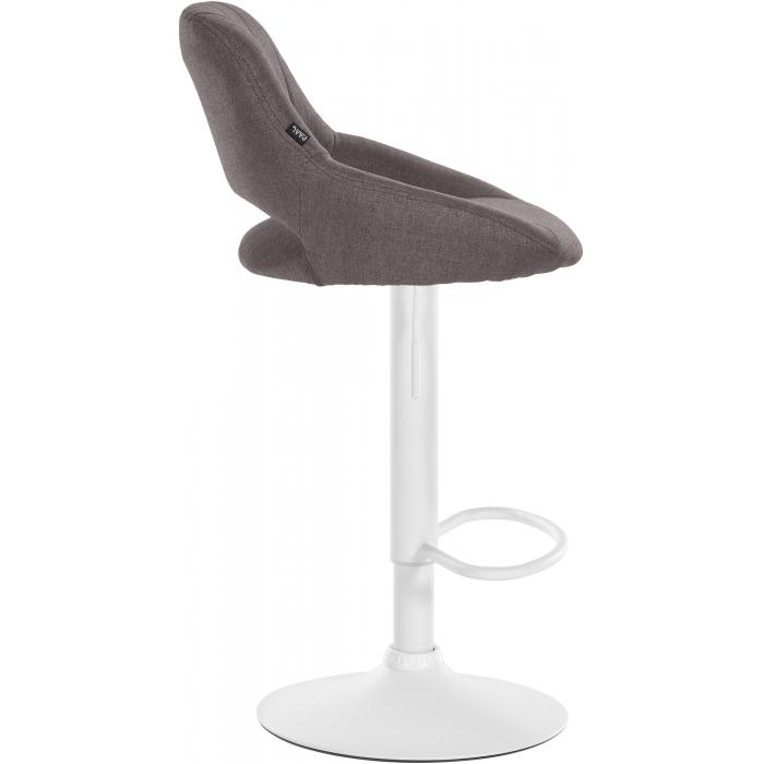 Barhocker HLO-CP279 Stoff wei ~ dunkelgrau