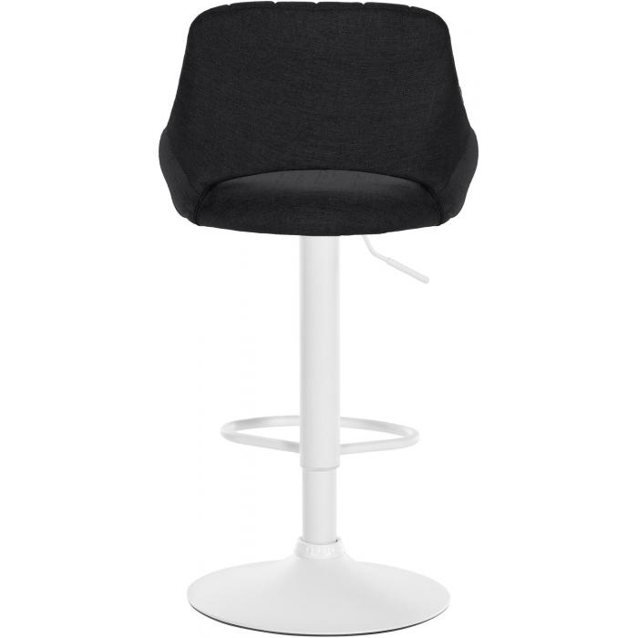 Barhocker HLO-CP279 Stoff wei ~ schwarz