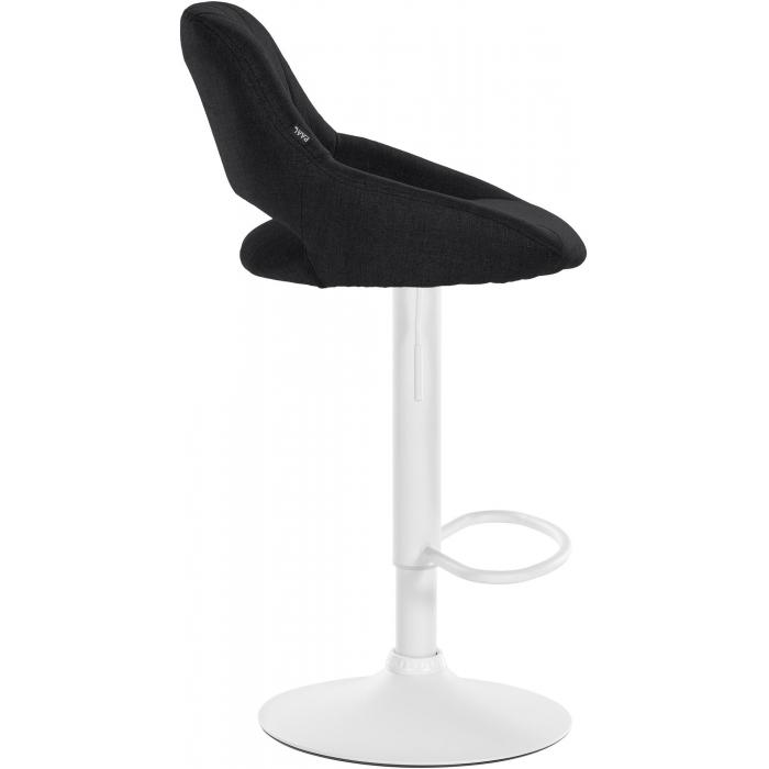 Barhocker HLO-CP279 Stoff wei ~ schwarz