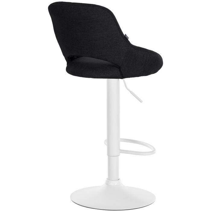 Barhocker HLO-CP279 Stoff wei ~ schwarz