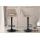 Barhocker HLO-CP279 Stoff schwarz ~ taupe