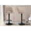 Barhocker HLO-CP279 Stoff schwarz ~ taupe
