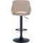 Barhocker HLO-CP279 Stoff schwarz ~ taupe