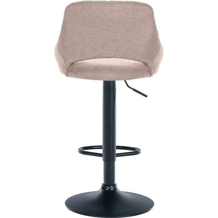 Barhocker HLO-CP279 Stoff schwarz ~ taupe