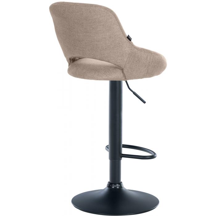 Barhocker HLO-CP279 Stoff schwarz ~ taupe