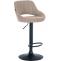 Barhocker HLO-CP279 Stoff schwarz ~ taupe