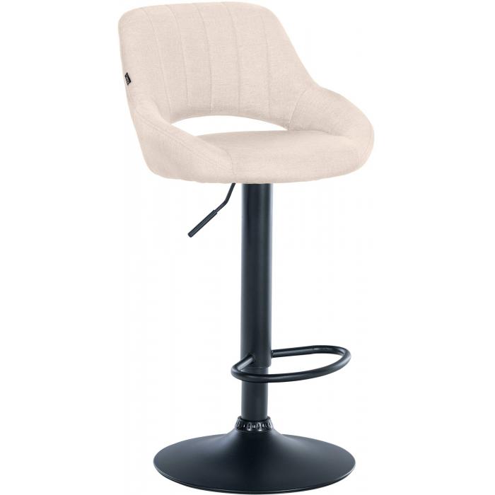 Barhocker HLO-CP279 Stoff schwarz ~ creme