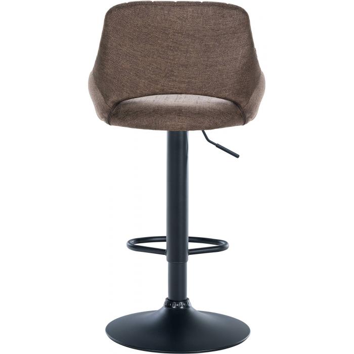 Barhocker HLO-CP279 Stoff schwarz ~ braun