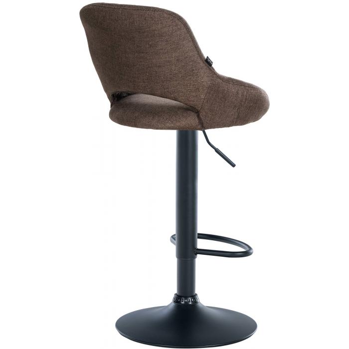 Barhocker HLO-CP279 Stoff schwarz ~ braun
