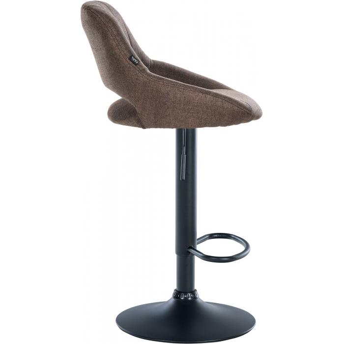 Barhocker HLO-CP279 Stoff schwarz ~ braun