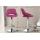 Barhocker HLO-CP279 Stoff chrom ~ lila