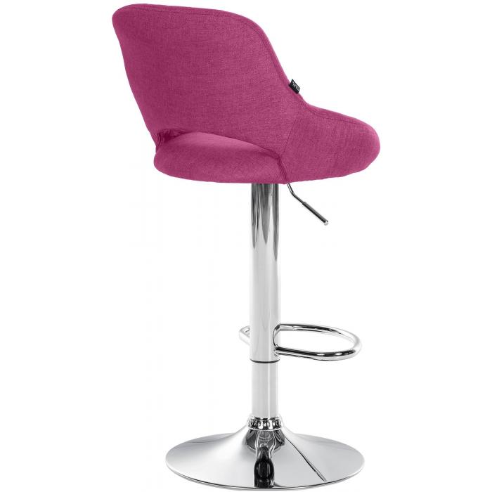 Barhocker HLO-CP279 Stoff chrom ~ lila