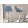 Barhocker HLO-CP279 Stoff chrom ~ blau