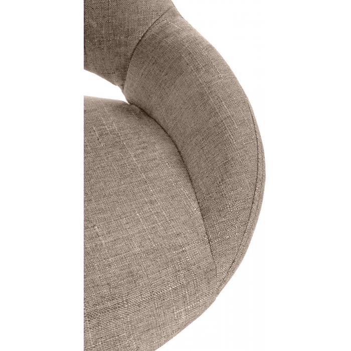 Barhocker HLO-CP279 Stoff chrom ~ taupe