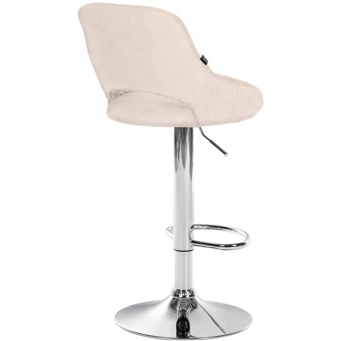Barhocker HLO-CP279 Stoff chrom ~ creme