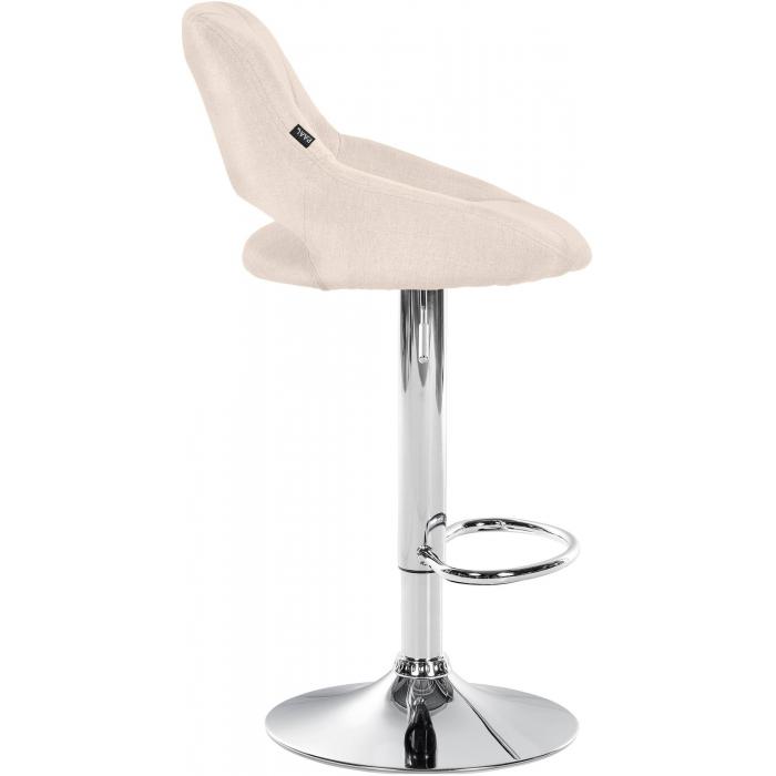 Barhocker HLO-CP279 Stoff chrom ~ creme