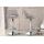 Barhocker HLO-CP279 Stoff chrom ~ grau