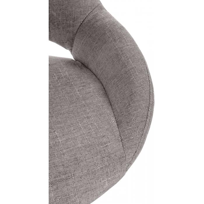 Barhocker HLO-CP279 Stoff chrom ~ grau