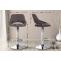 Barhocker HLO-CP279 Stoff chrom ~ dunkelgrau