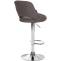 Barhocker HLO-CP279 Stoff chrom ~ dunkelgrau