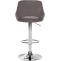 Barhocker HLO-CP279 Stoff chrom ~ dunkelgrau