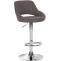 Barhocker HLO-CP279 Stoff chrom ~ dunkelgrau