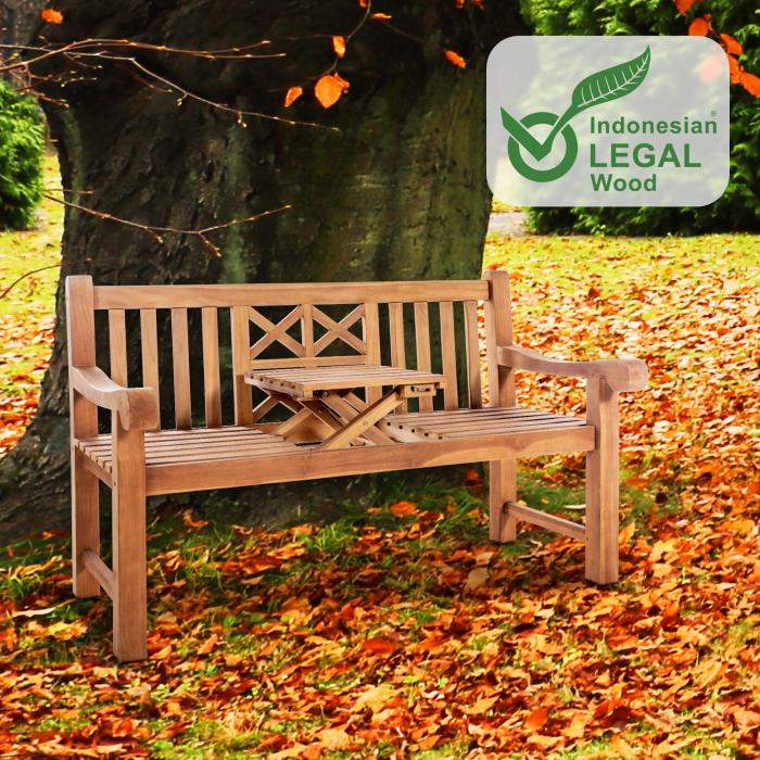 Teakbank HLO-CP23 150 cm ~ teak