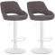 2er Set Barhocker HLO-CP279 Stoff W ~ dunkelgrau
