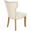 2er Set Esszimmerstuhl HLO-CP10 Stoff antik-hell ~ creme