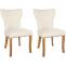 2er Set Esszimmerstuhl HLO-CP10 Stoff antik-hell ~ creme