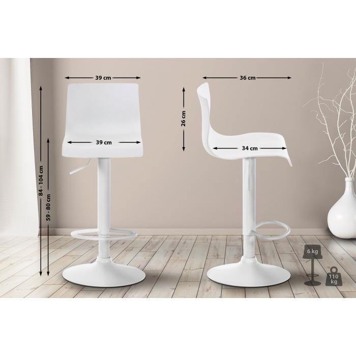 Barhocker HLO-CP20 W ~ wei