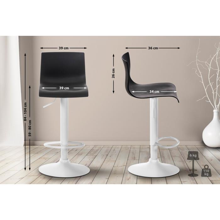 Barhocker HLO-CP20 W ~ schwarz