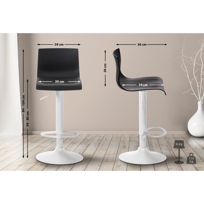 Barhocker HLO-CP20 W ~ schwarz