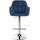 Barhocker HLO-CP329 Samt chrom ~ blau
