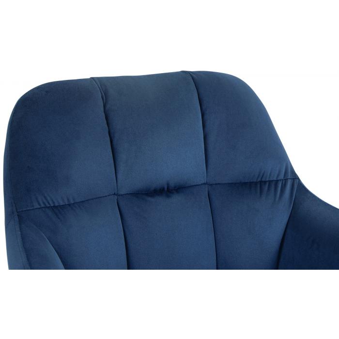 Barhocker HLO-CP329 Samt chrom ~ blau
