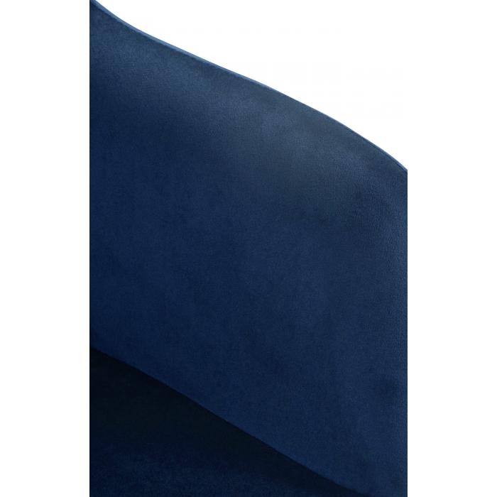 Barhocker HLO-CP329 Samt chrom ~ blau