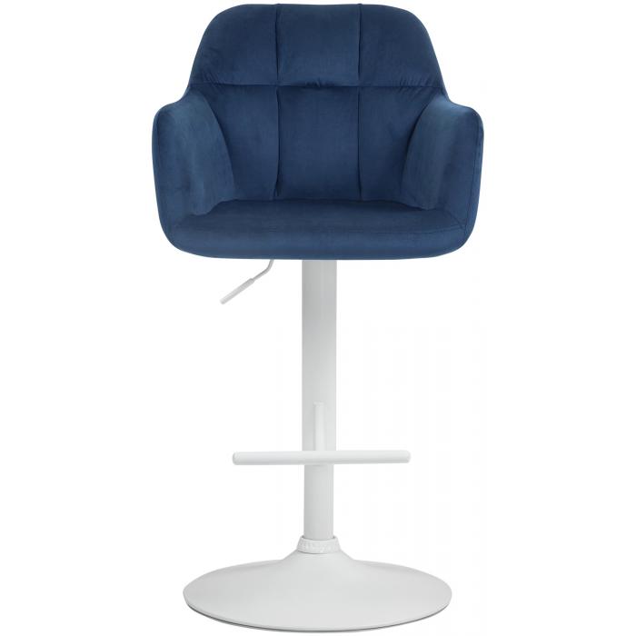 Barhocker HLO-CP329 Samt wei ~ blau