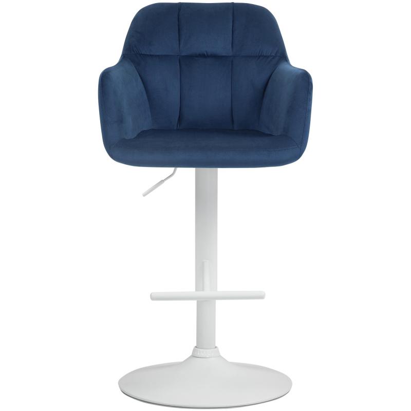 Barhocker HLO-CP329 Samt wei ~ blau
