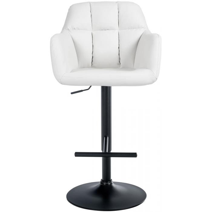 Barhocker HLO-CP328 Kunstleder schwarz ~ weiß