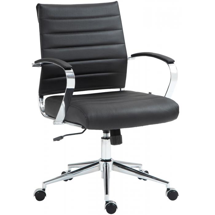 Brostuhl HLO-CP167 Echtleder ~ schwarz