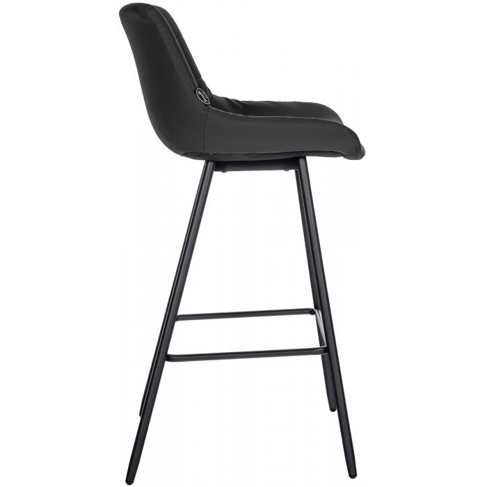 Barhocker HLO-CP335 Kunstleder ~ schwarz