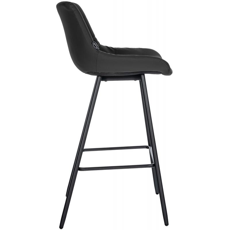Barhocker HLO-CP335 Kunstleder ~ schwarz