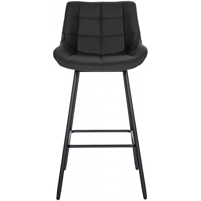 Barhocker HLO-CP335 Kunstleder ~ schwarz