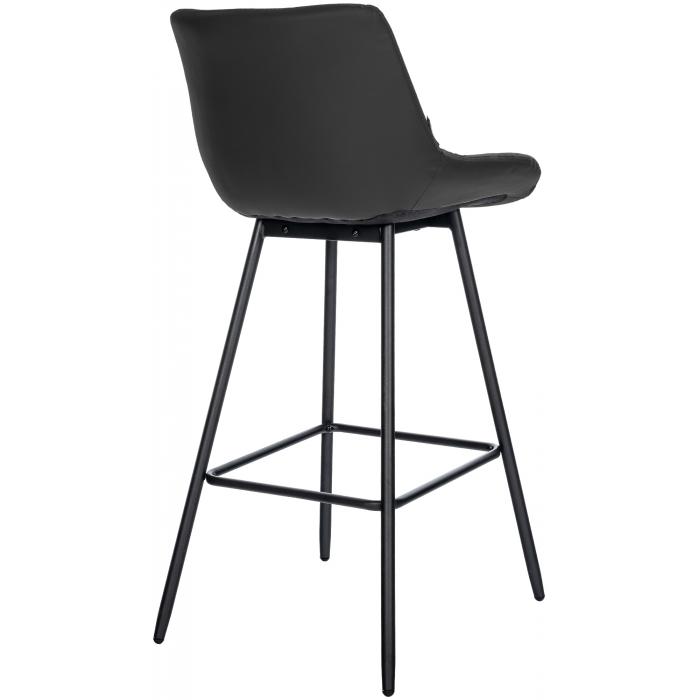 Barhocker HLO-CP335 Kunstleder ~ schwarz