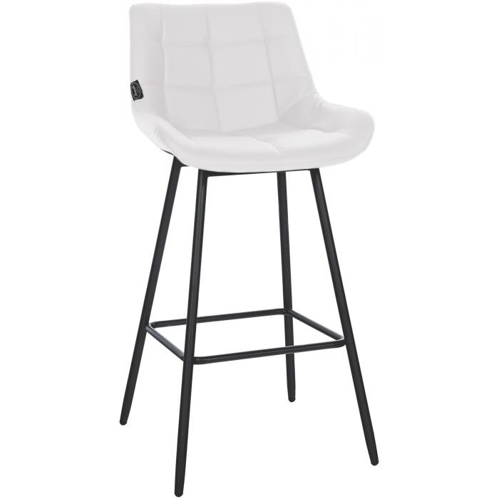 Barhocker HLO-CP335 Kunstleder ~ wei