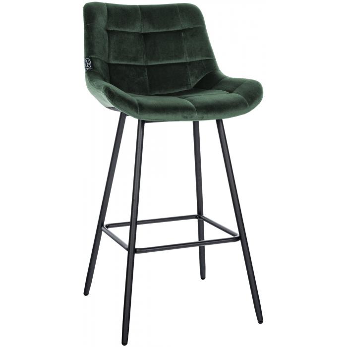 Barhocker HLO-CP336 Samt ~ dunkelgrn