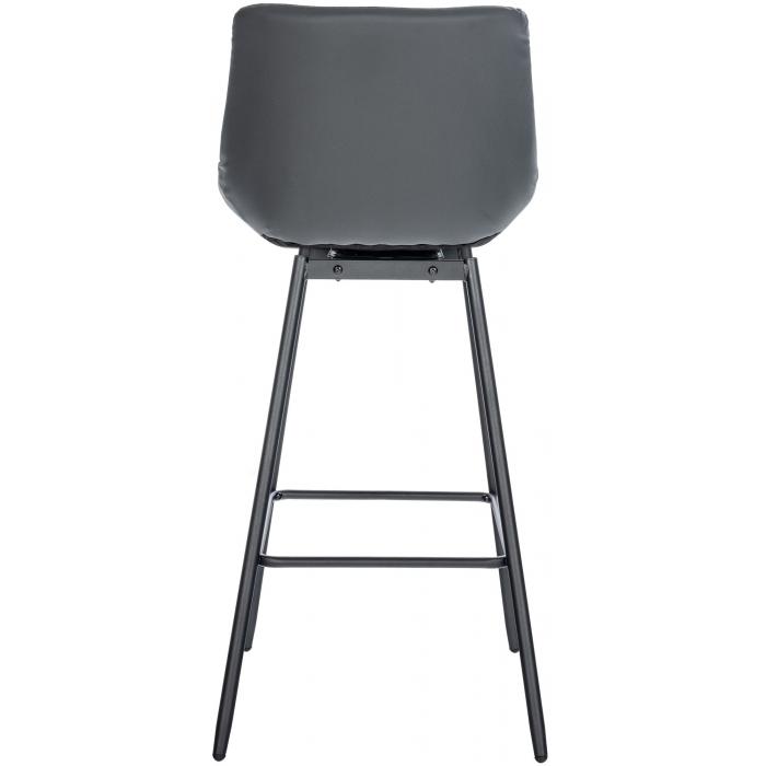 Barhocker HLO-CP335 Schwenkbar Kunstleder ~ grau
