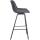 Barhocker HLO-CP335 Schwenkbar Kunstleder ~ grau